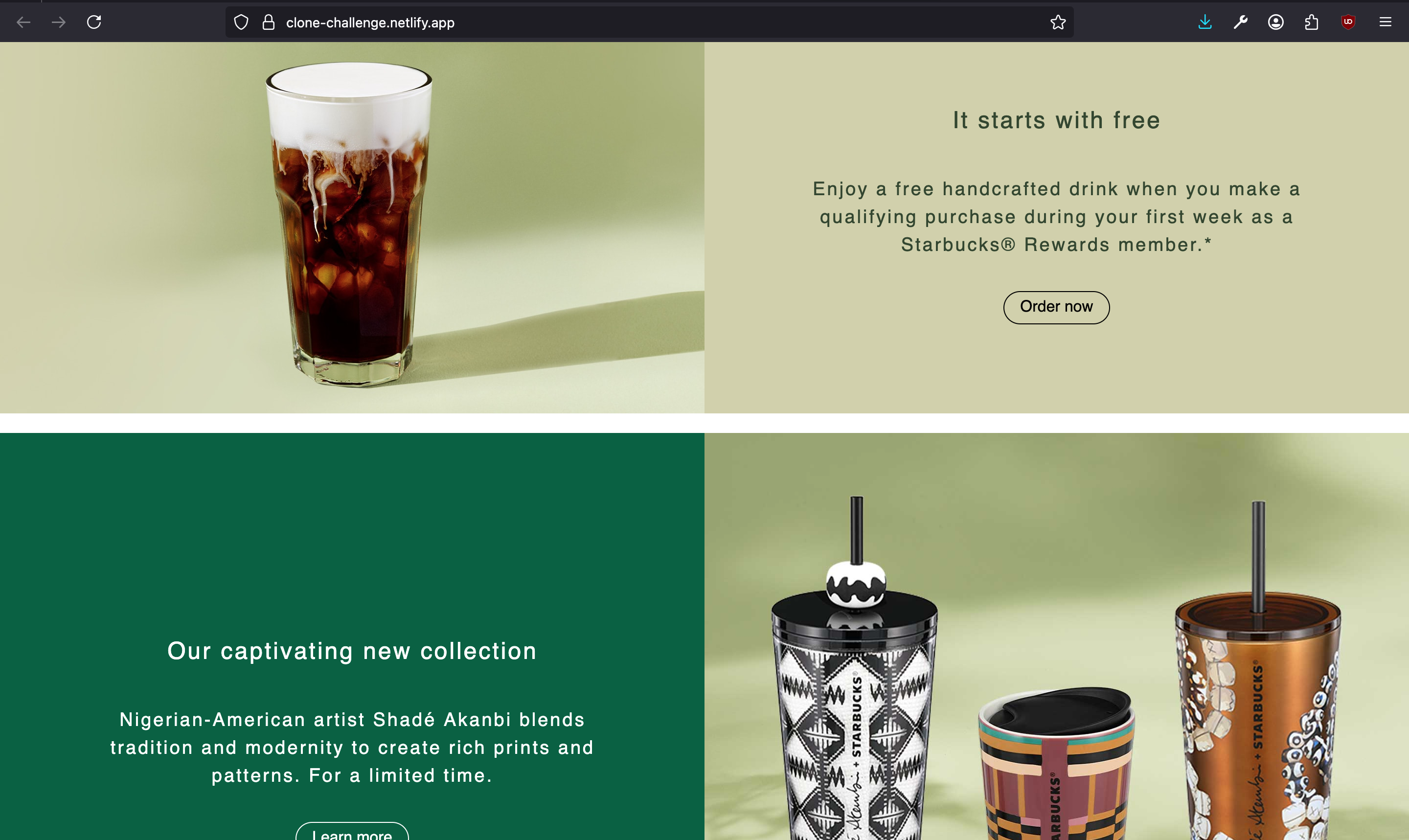 Starbucks Clone - View 2